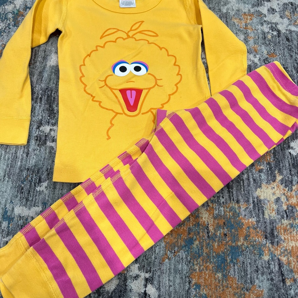 Hanna Andersson Big Bird Long John Pajama Set